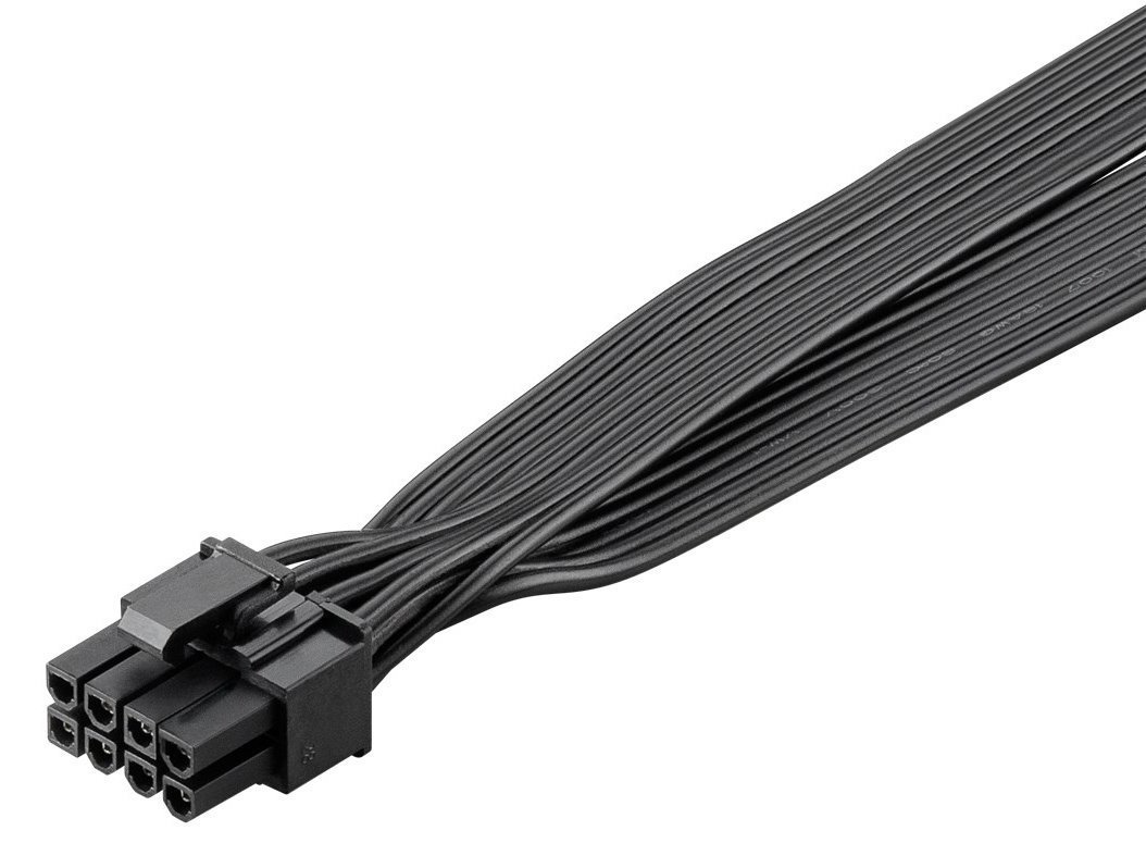 GOOBAY καλώδιο 8 pin σε 2x 6+2 pin PCIe , 23cm, μαύρο 7316 - Image 2
