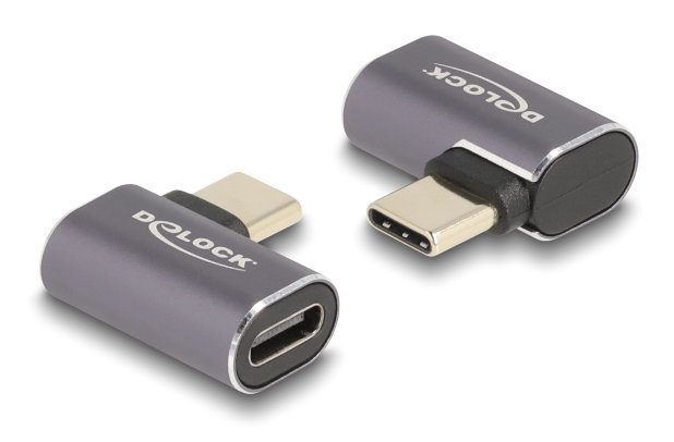DELOCK αντάπτορας USB-C , αρσενικό σε θηλυκό, 100W, 40Gbps, γκρι 6024