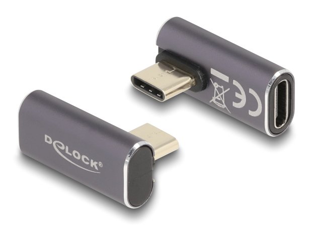 DELOCK αντάπτορας USB-C , αρσενικό σε θηλυκό, 100W, 40Gbps, γκρι 6040