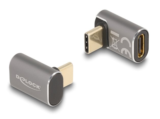 DELOCK αντάπτορας USB-C , αρσενικό σε θηλυκό, 100W, 40Gbps, γκρι 5752