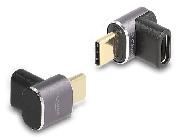 DELOCK αντάπτορας USB-C , αρσενικό σε θηλυκό, 100W, 40Gbps, γκρι 6805