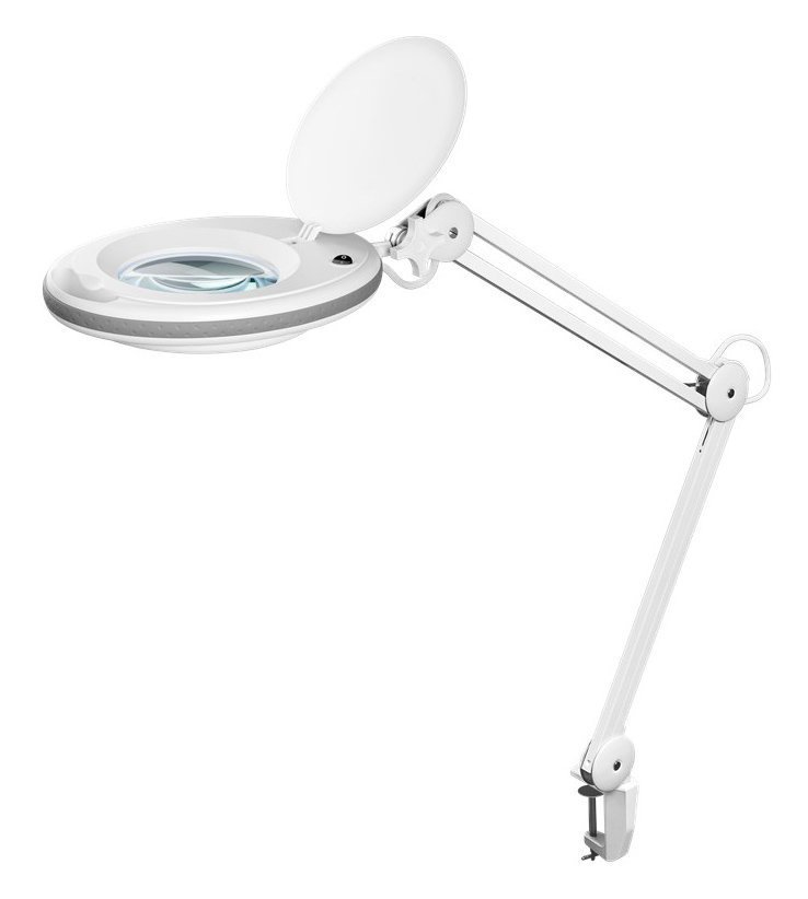 GOOBAY μεγεθυντικός φακός  με σφιγκτήρα, LED, 3 διόπτρες, λευκός 6921