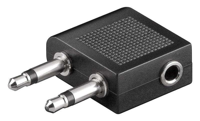GOOBAY αντάπτορας 2x 3.5mm 2-pin σε 3.5 mm 3-pin , μαύρο 6094
