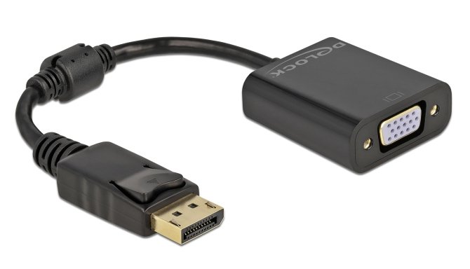 DELOCK αντάπτορας DisplayPort σε VGA , 1920x1200p, passive, μαύρος 6079