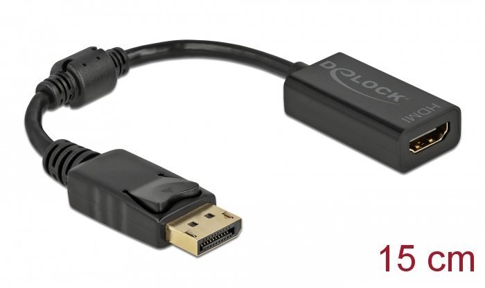 DELOCK αντάπτορας DisplayPort σε HDMI , 1080p/60Hz, Passive, μαύρος 4772