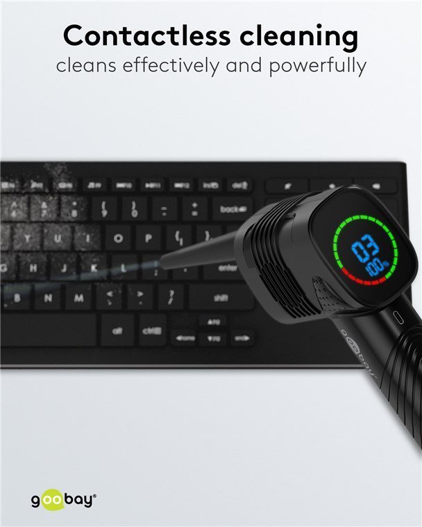 ilektriko air duster, LED othoni, 46.8W, 2000mAh, mayro 4992 Air duster - Skoypaki 2