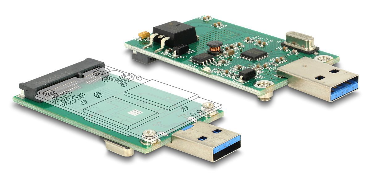 antaptoras USB se mSATA, 5Gbps 9751 M.2 SSD