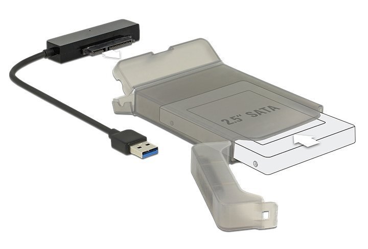 DELOCK αντάπτορας USB σε SATA  με θήκη για 2.5" HDD/SSD, 6Gbps 4645