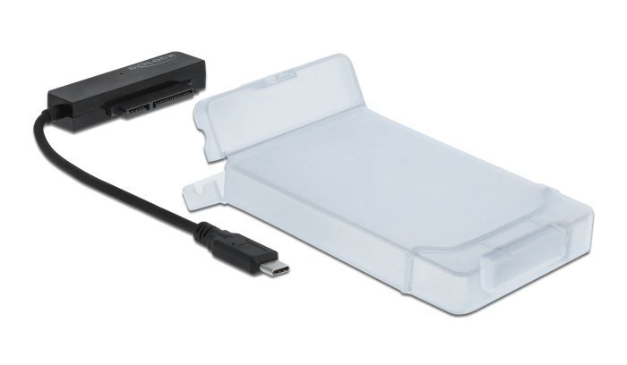 DELOCK αντάπτορας USB-C σε SATA  με θήκη για 2.5" HDD/SSD, 6Gbps 4644