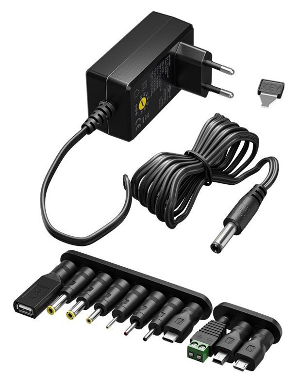 GOOBAY επιτοίχιος φορτιστής , 3V-12V, 7.2W/0.6A, 12 tips 6124