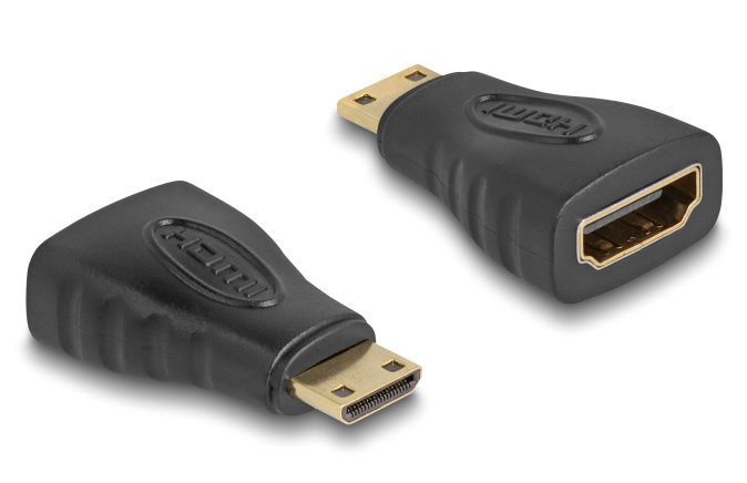 DELOCK αντάπτορας mini HDMI σε HDMI , gold plated, μαύρος 5443