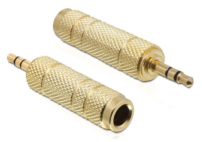 DELOCK αντάπτορας 3.5mm σε 6.35mm , μεταλλικό, gold plated 4373