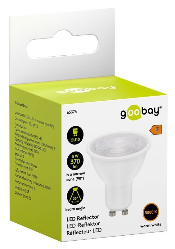 GOOBAY LED λάμπα spot , GU10, 5W, 3000K, 370lm 6142 - Image 3