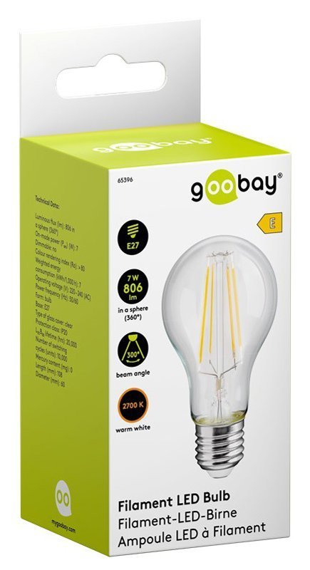 GOOBAY LED λάμπα bulb , E27, Filament, 7W, 2700K, 806lm 6431 - Image 3