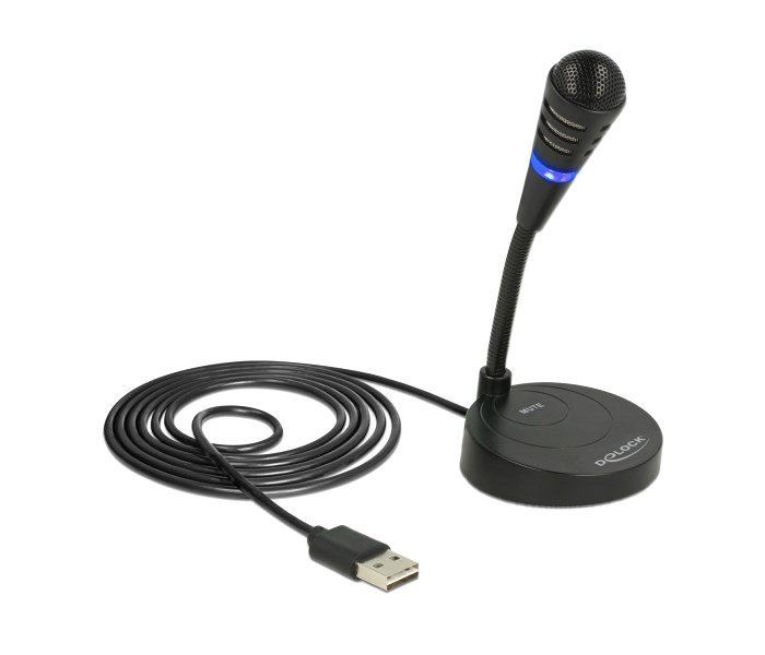 DELOCK USB μικρόφωνο με βάση και mute button 895