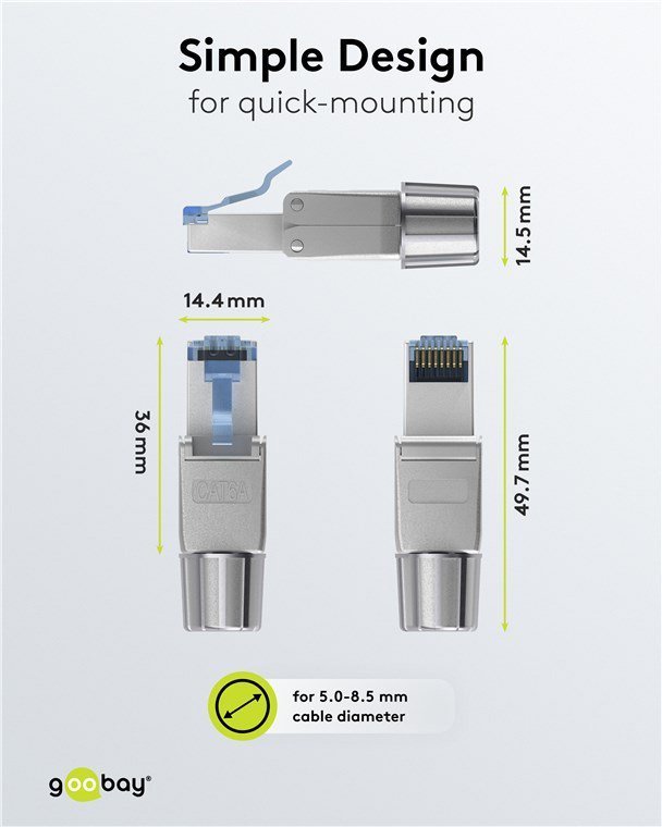 vysma RJ45, CAT 6A STP, tool-free, asimi 7321 Vysma 4