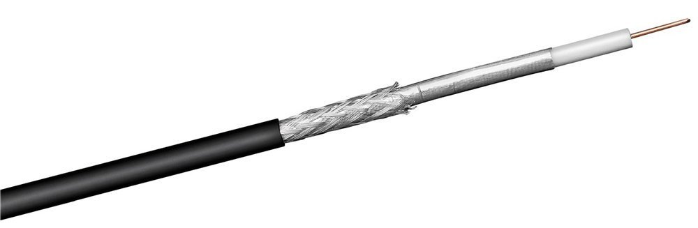GOOBAY καλώδιο κεραίας , 100dB, 75Ω, CCS, 100m, μαύρο 2821
