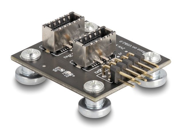 DELOCK αντάπτορας USB 2.0 Pin σε 2x USB Type-E Key A  με USB pin καλώδιο 7755