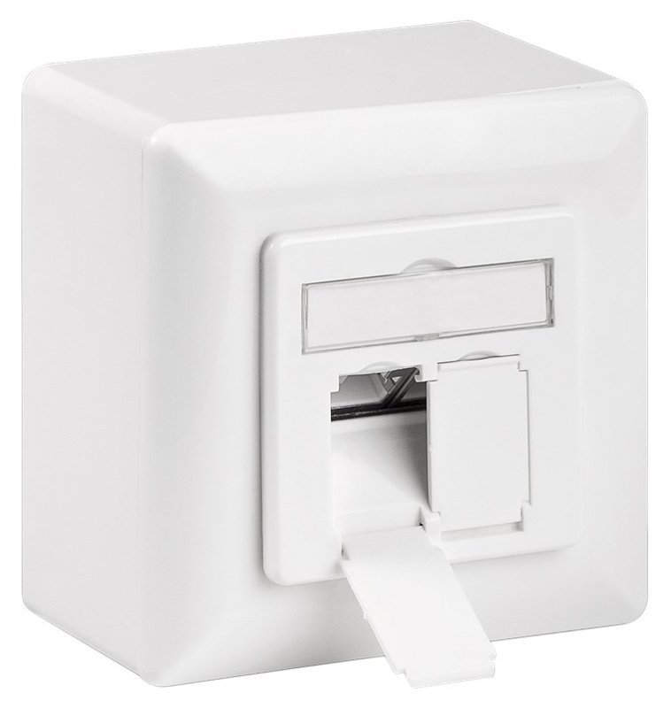 GOOBAY επιτοίχια πρίζα CAT 6 , 2x RJ45, 80x80mm, λευκή 4276