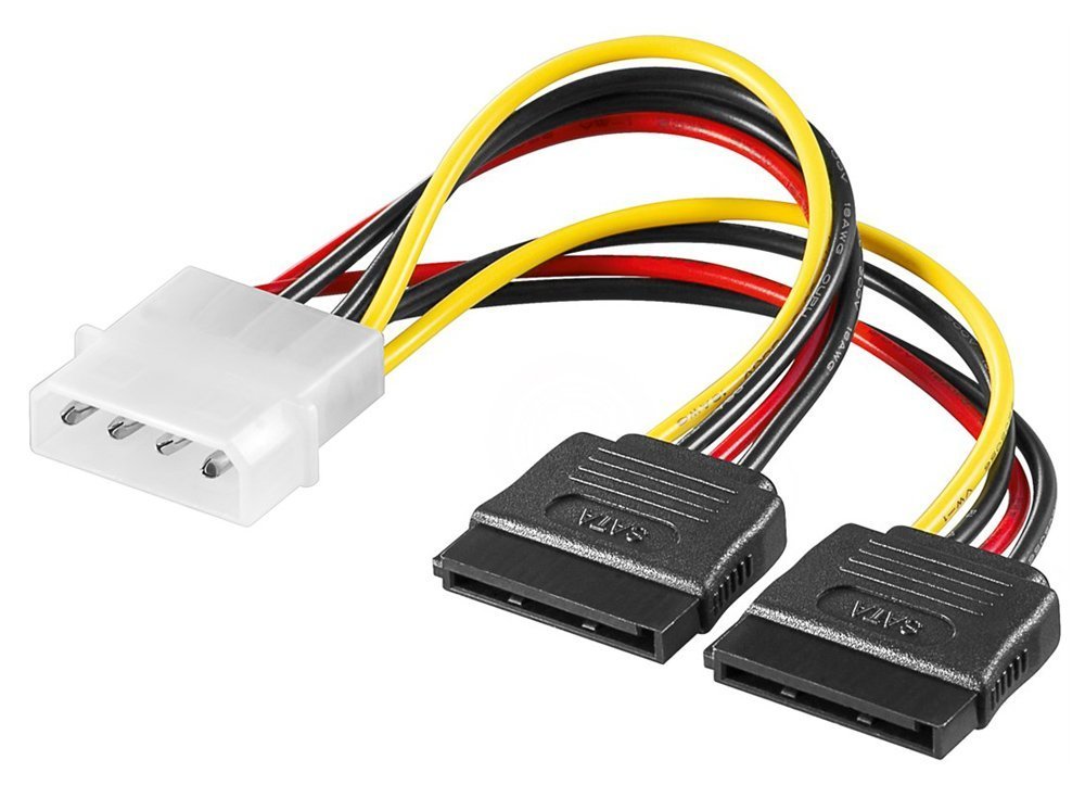 GOOBAY καλώδιο τροφοδοσίας 4 pin σε 2x SATA , 0.13m 6735