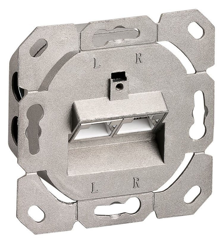 GOOBAY επιτοίχια πρίζα CAT 6a , 2x RJ45, 80x80mm, λευκή 2243 - Image 3