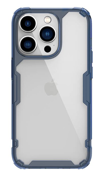NILLKIN θήκη Nature Pro για Apple iPhone 14 Pro, μπλε & διάφανη 3956