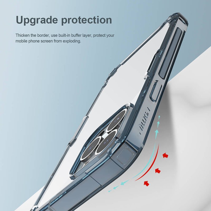 NILLKIN θήκη Nature Pro για Apple iPhone 14 Pro Max, μπλε & διάφανη 3960 - Image 3