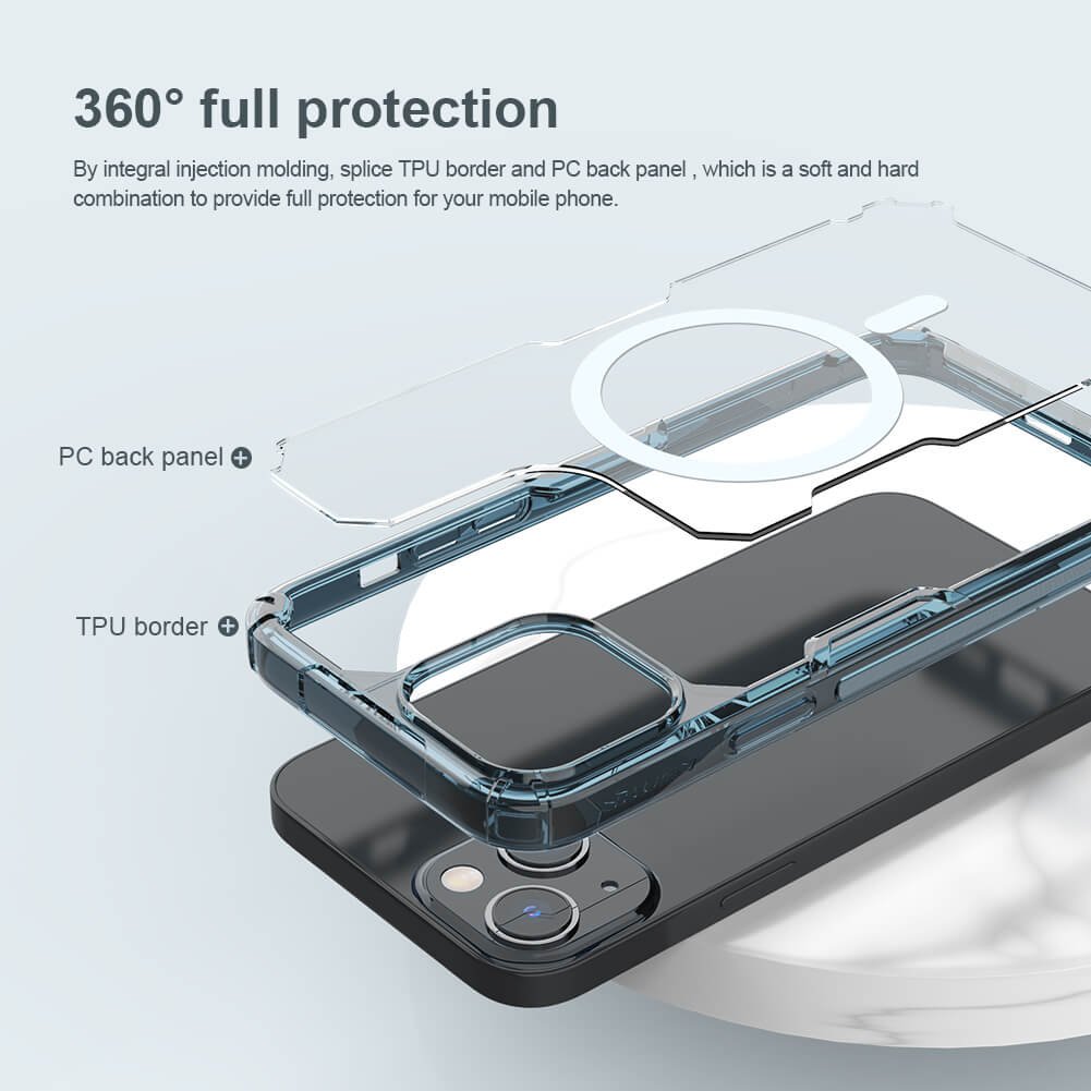thiki Nature Pro Magnetic gia iPhone 14, mple & diafani 4498 0 3