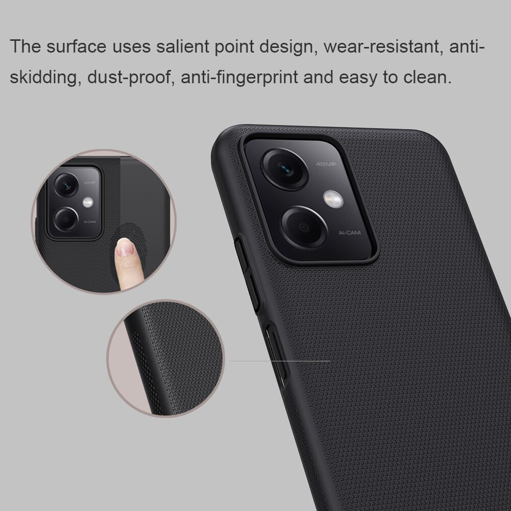 NILLKIN θήκη Super Frosted Shield για Xiaomi Redmi Note 12 5G, μαύρο 4481 - Image 2
