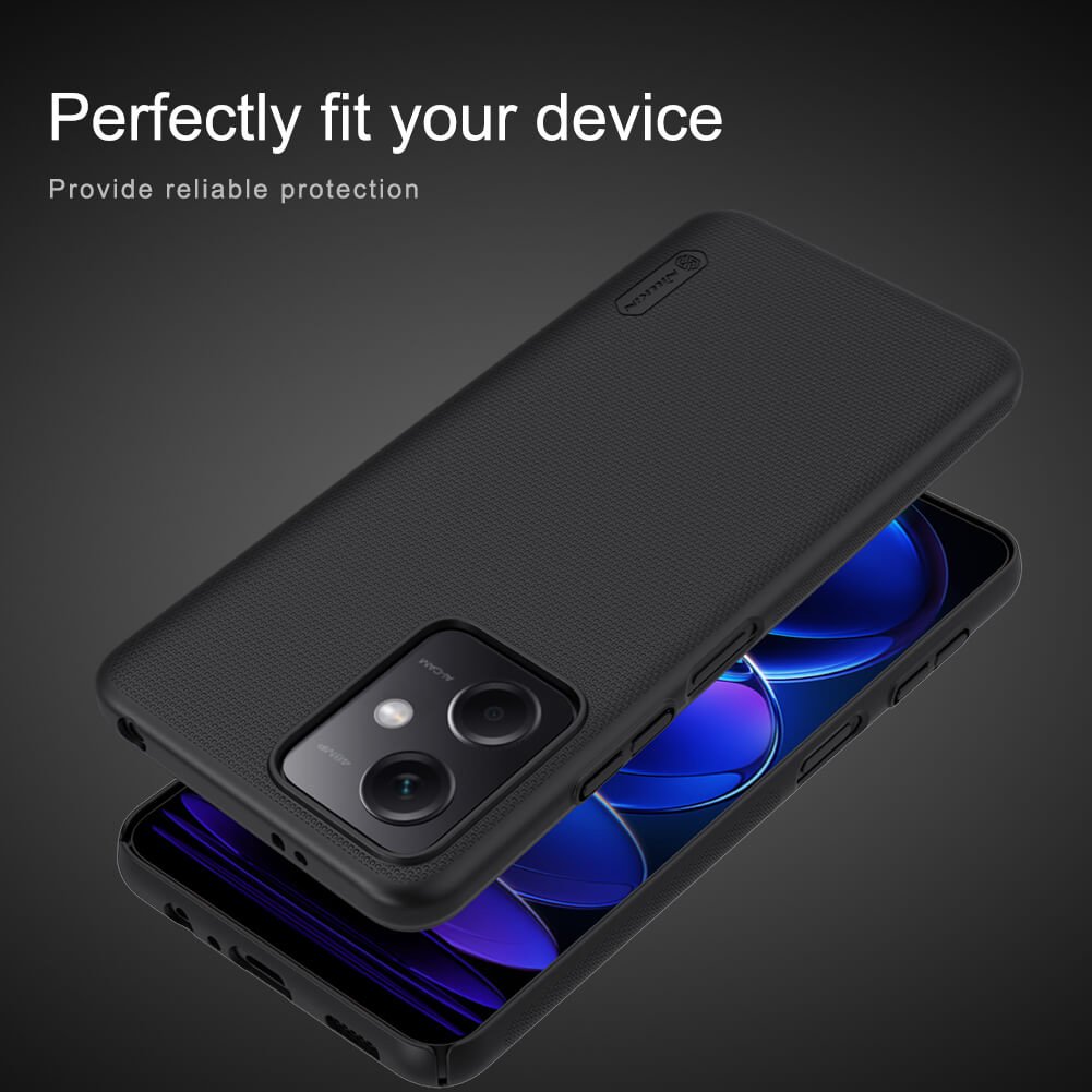 NILLKIN θήκη Super Frosted Shield για Xiaomi Redmi Note 12 5G, μαύρο 4481 - Image 3