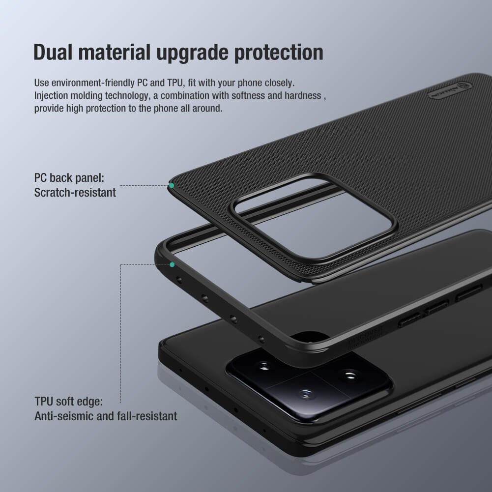 NILLKIN θήκη Super Frosted Shield Pro για Xiaomi 13 Pro, μαύρο 4492 - Image 3