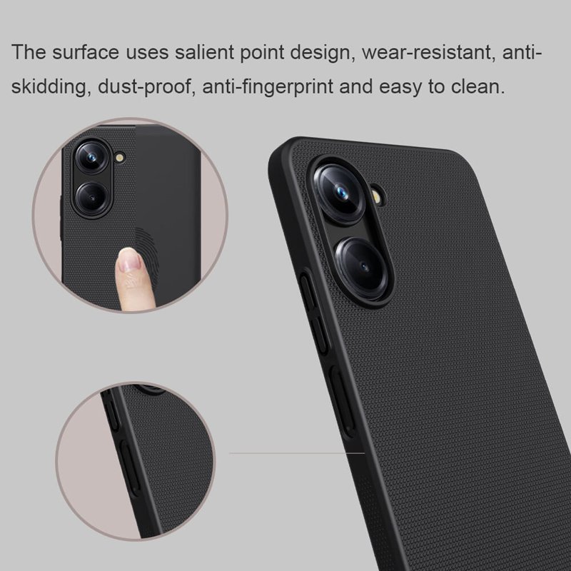 NILLKIN θήκη Super Frosted Shield για Realme 10 Pro 5G, μαύρη 4847 - Image 3