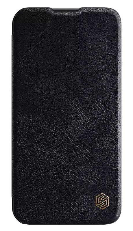 NILLKIN θήκη Qin Pro για iPhone 15 Plus, δερμάτινη, μαύρη 5938