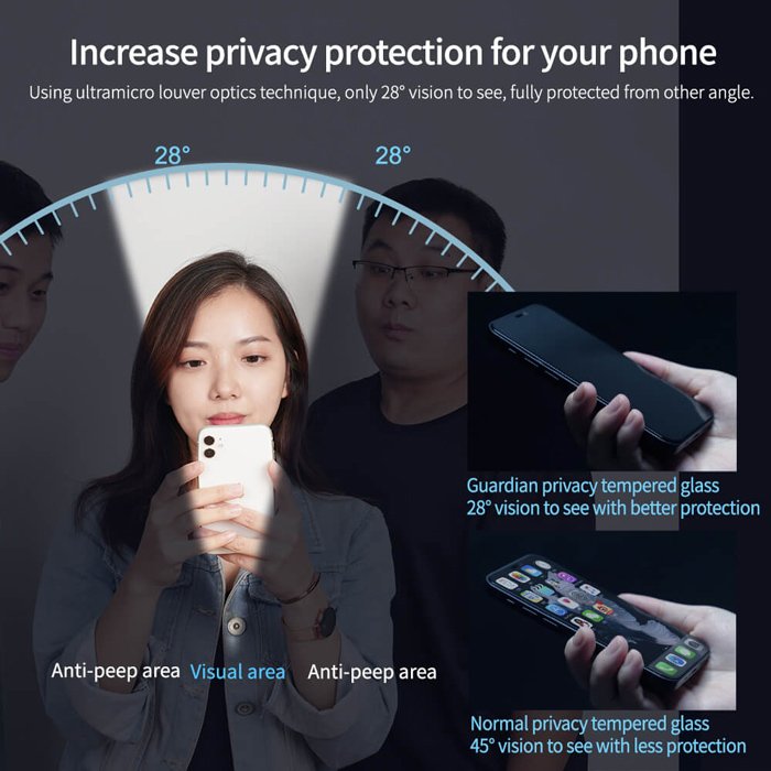 NILLKIN tempered glass Guardian Full Coverage 2.5D για iPhone 15 Pro Max 5955 - Image 2