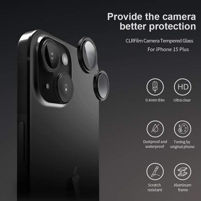 NILLKIN tempered glass CLRFilm κάμερας για iPhone 15/15 Plus 5964 - Image 2