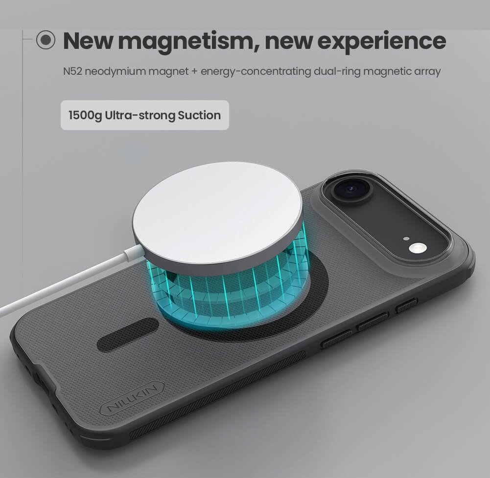 NILLKIN θήκη Super Frosted Shield Pro Magnetic για Apple iPhone 17 Air, διάφανη/μαύρη 9509 - Image 2