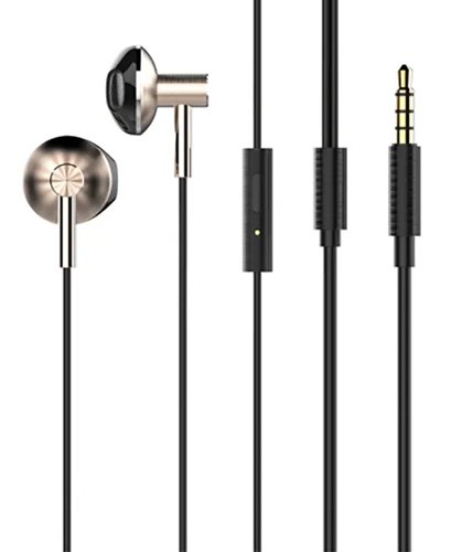 LDNIO earphones με μικρόφωνο HP09, 3.5mm σύνδεση, Φ13mm, 1.2m, ροζ χρυσό 5662