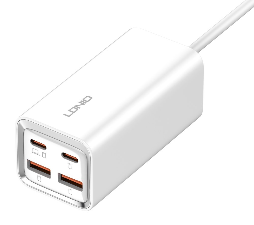 LDNIO σταθμός φόρτισης A410C, 2x USB-C & 2x USB, 5W, PD/QC, λευκός 5618