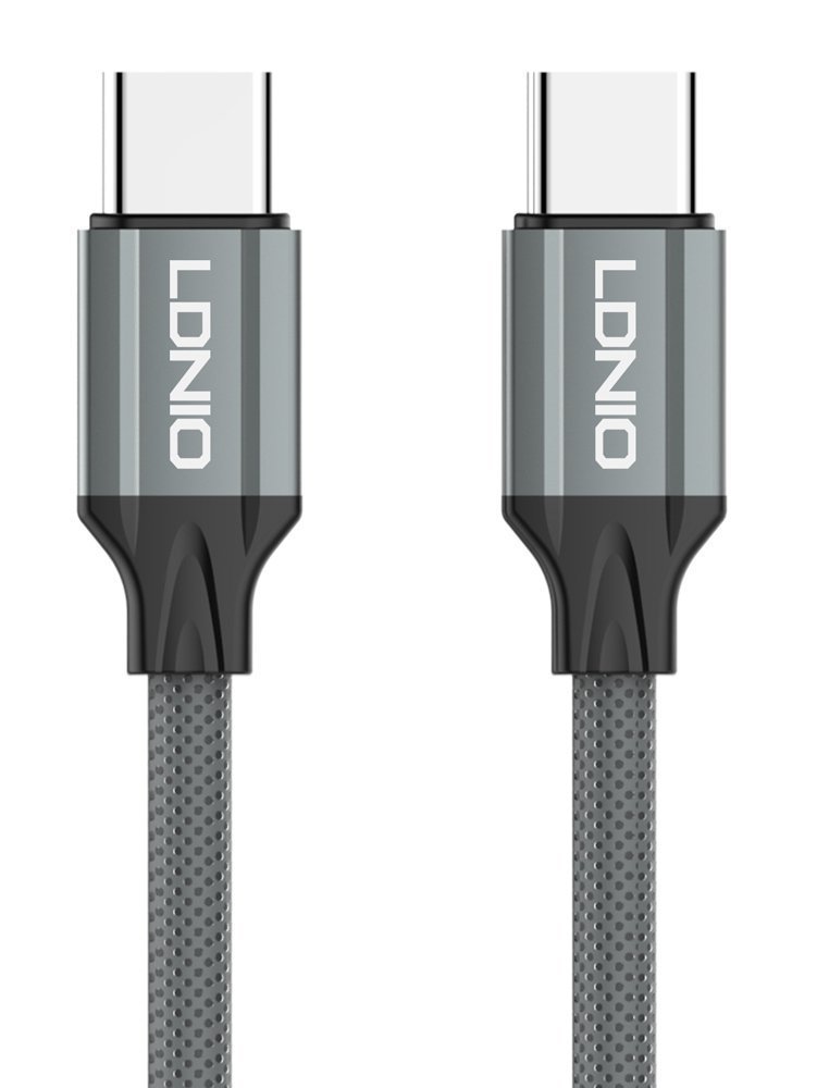 LDNIO καλώδιο USB-C σε USB-C LC441C, 65W PD, 1m, γκρι 5626