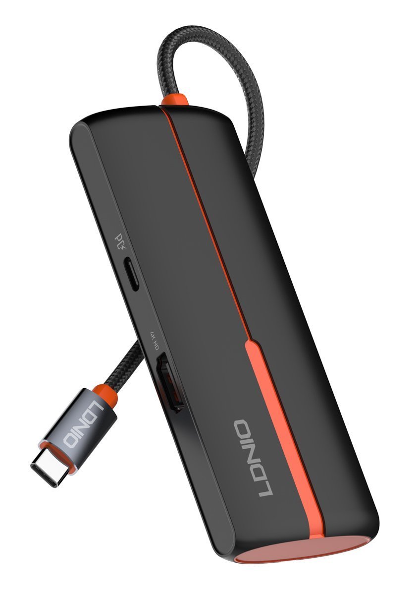 LDNIO docking station DS-25H, 5 θυρών, USB-C σύνδεση, 4K, 100W PD, μαύρο 6862