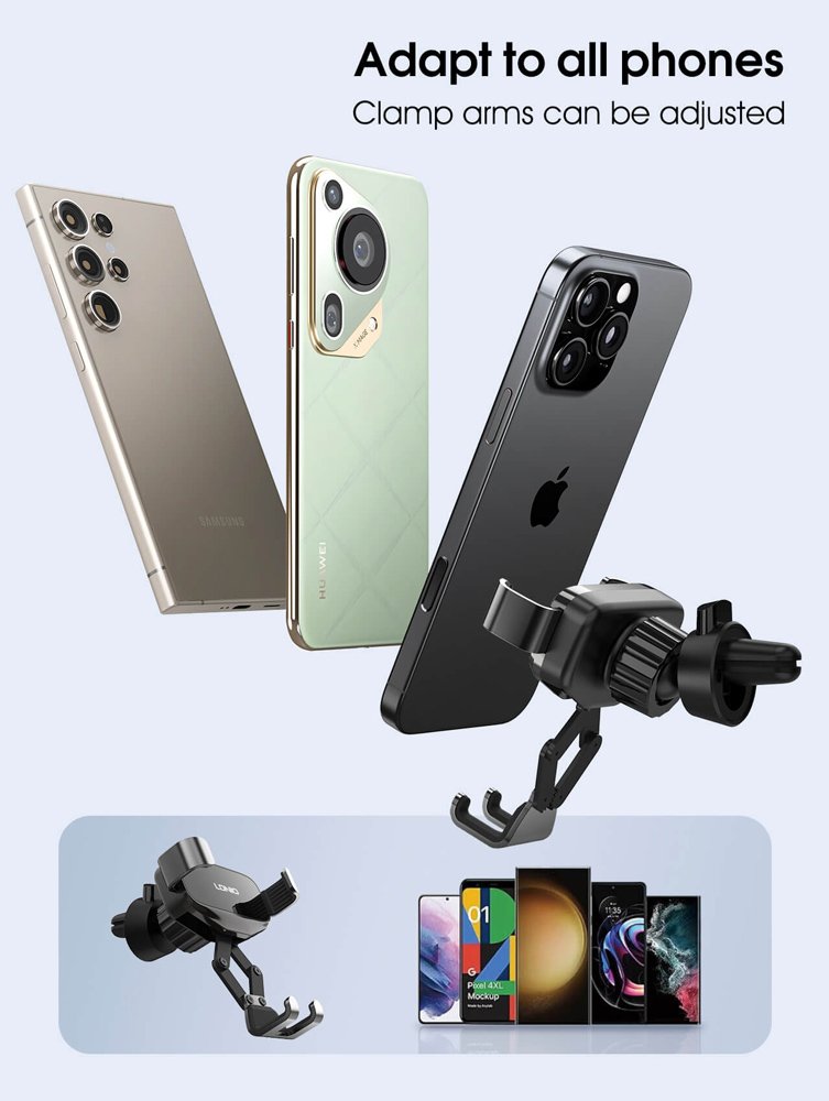 LDNIO βάση smartphone αυτοκινήτου MG13 για αεραγωγούς, μαύρη 9366 - Image 5