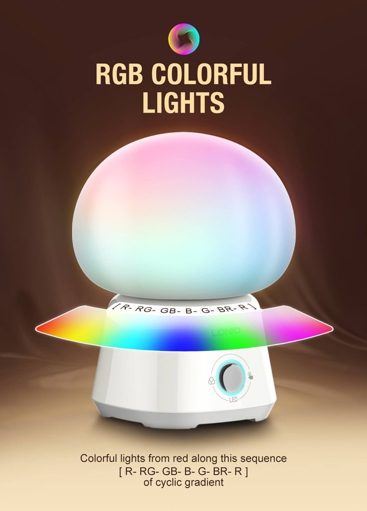 LDNIO LED φωτιστικό νυκτός Y4, RGB, ρυθμιζόμενο, επαναφορτιζόμενο, λευκό 9364 - Image 2
