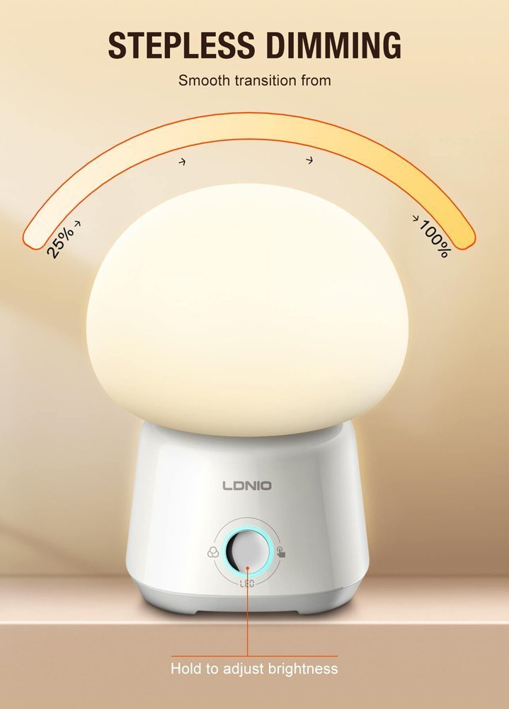 LDNIO LED φωτιστικό νυκτός Y4, RGB, ρυθμιζόμενο, επαναφορτιζόμενο, λευκό 9364 - Image 3