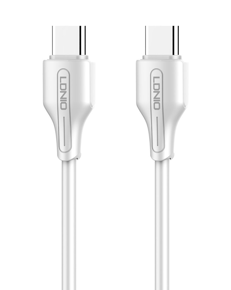 LDNIO καλώδιο USB-C σε USB-C LC121C, 65W PD, 1m, λευκό 5201