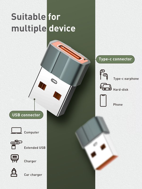 antaptoras USB se USB-C LC150, arseniko se thilyko, gkri 5208 USB Type-A
