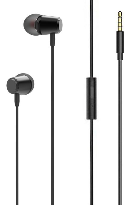 LDNIO earphones με μικρόφωνο HP03, 3.5mm σύνδεση, Φ10mm, 1.2m, μαύρα 5665