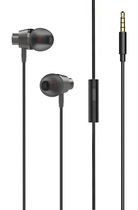 LDNIO earphones με μικρόφωνο HP05, 3.5mm σύνδεση, Φ10mm, 1.2m, γκρι 5667