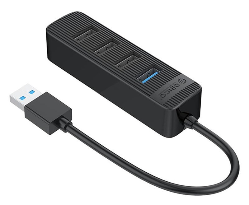 USB hub TWU32-4A, 4x thyron, USB 3.0, 5Gbps, USB syndesi, extra trofodosia, mayro 8448 USB Hub