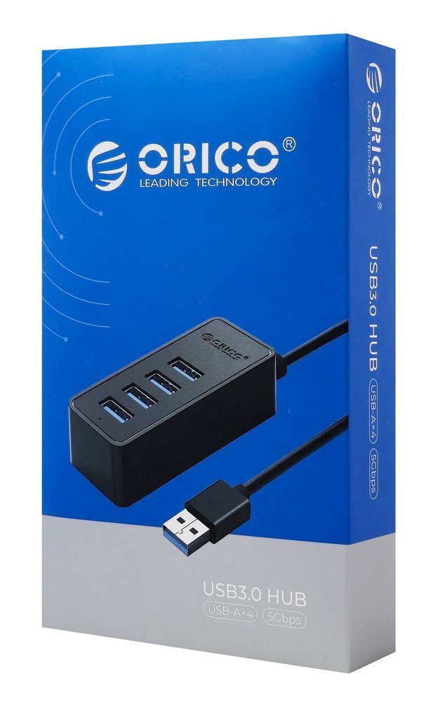 ORICO USB hub W5P-U3, 4x θύρες USB 3.0 5Gbps, USB σύνδεση, 1m καλώδιο, μαύρο 8450 - Image 5