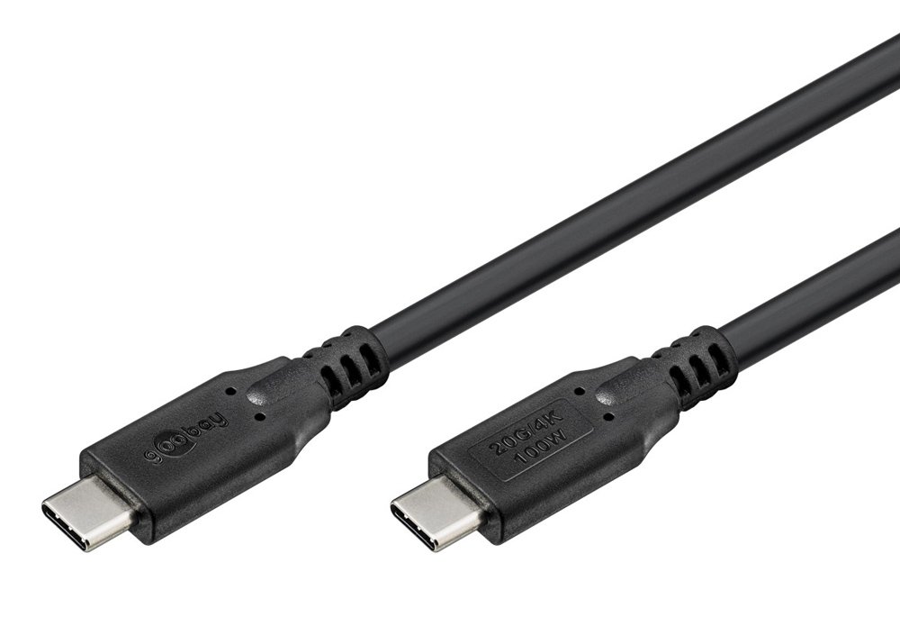 GOOBAY καλώδιο USB-C , USB4, 100W, 20Gbps, 4K/60Hz, 2m, μαύρο 7933